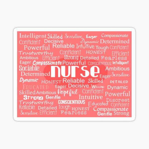 Item preview, Nurse Adjectives designed and sold by gailg1957.