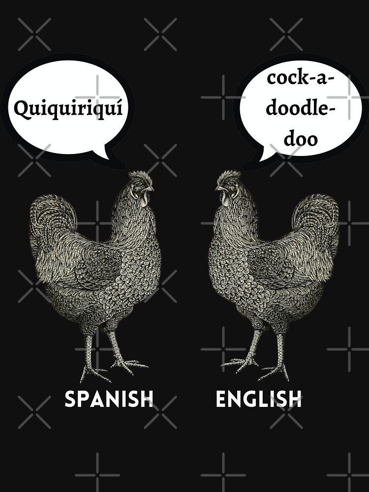 Was Heißt Hahn Auf Englisch "Spanisch sprechender Hahn, Englisch sprechender Hahn" T-Shirt von