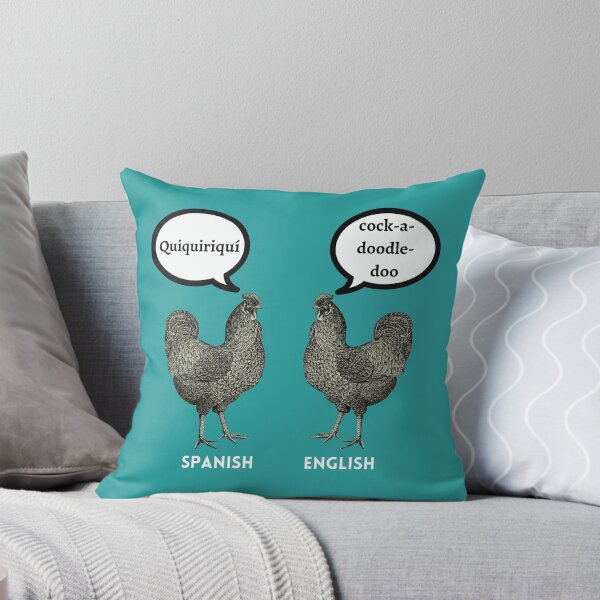 Item preview, Spanish speaking rooster, English speaking rooster designed and sold by Caracol-Spanish.