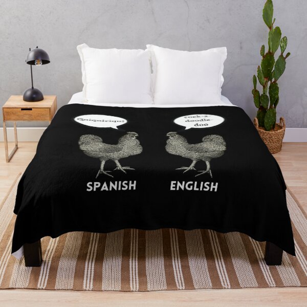 Item preview, Spanish speaking rooster, English speaking rooster designed and sold by Caracol-Spanish.