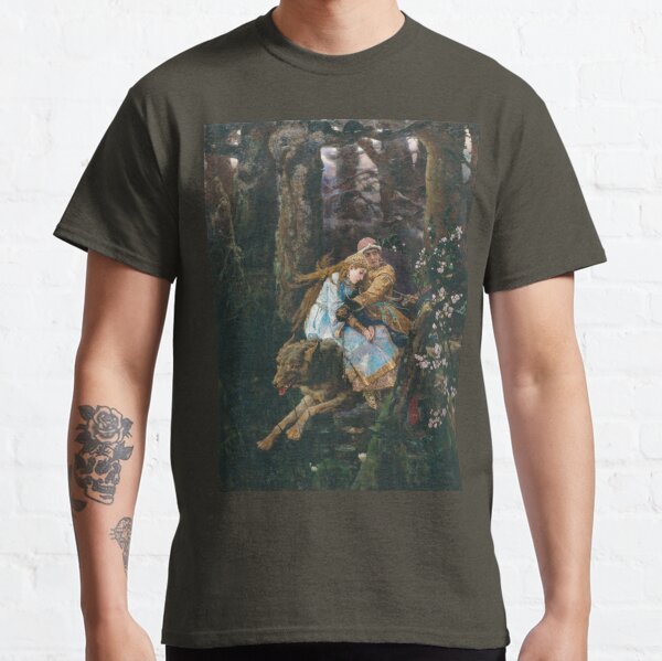 Ivan Tsarevich Riding the Grey Wolf Viktor Vasnetsov Classic T-Shirt