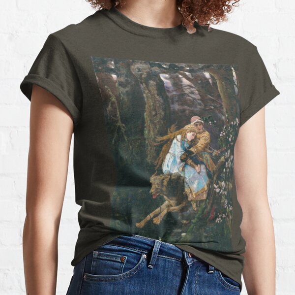 Ivan Tsarevich Riding the Grey Wolf Viktor Vasnetsov Classic T-Shirt