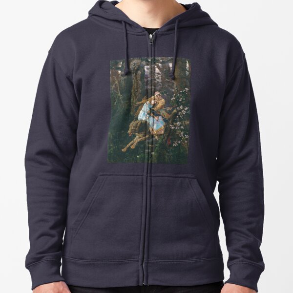 Ivan Tsarevich Riding the Grey Wolf Viktor Vasnetsov Zipped Hoodie