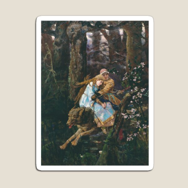 Ivan Tsarevich Riding the Grey Wolf Viktor Vasnetsov Magnet