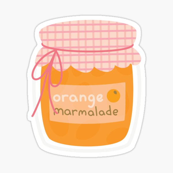 "Cute Orange Marmalade in a Jar" Sticker for Sale by adoratofu Redbubble
