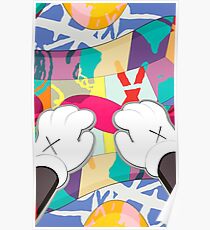 kaws paws 2 mickey Poster