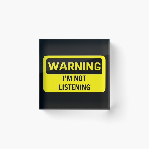 Item preview, Warning I'm not listening Teenager Introvert Funny Design designed and sold by FP-POD.