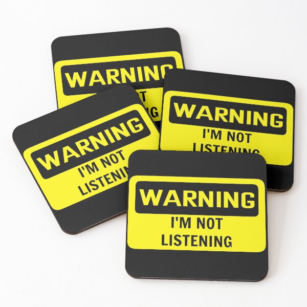 Item preview, Warning I'm not listening Teenager Introvert Funny Design designed and sold by FP-POD.