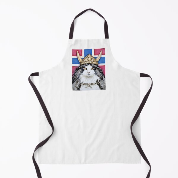 Item preview, Viking Norwegian Forest Cat designed and sold by Meowerks! Animal Art By Lynn Landers-Dickinson.