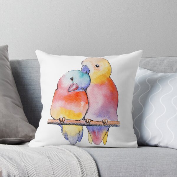 Item preview, Watercolor - Colorfull lovebirds  designed and sold by Karolien Kenis.