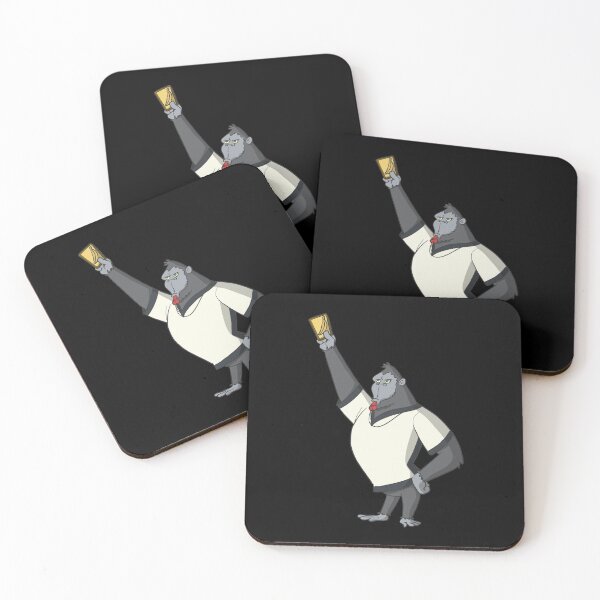 Item preview, Football referee with yellow card designed and sold by Monkey Ful.