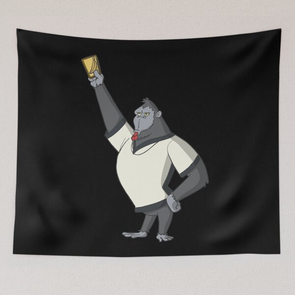 Item preview, Football referee with yellow card designed and sold by Monkey Ful.