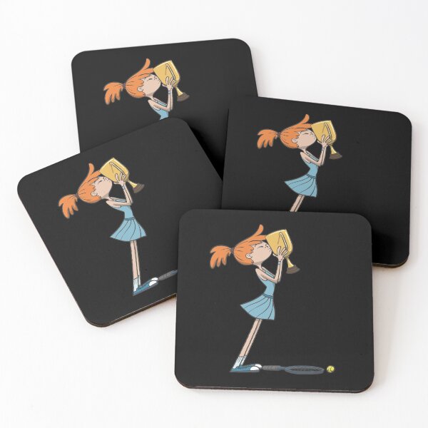 Item preview, Cute girl kissing a tennis cup trophy designed and sold by Monkey Ful.