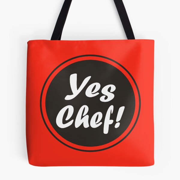 Item preview, Yes Chef in Red, Kitchen Logo, Pack,  Http://workshop5.redbubble.com designed and sold by workshop5.