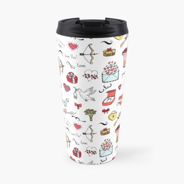 Happy Valentine's Day background Travel Coffee Mug