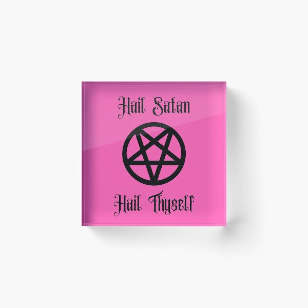 Item preview, Hail Satan, Hail Thyself | Pink | Satanic designed and sold by Godstomper.