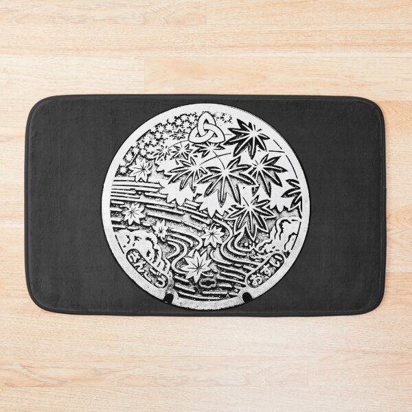 Item preview, Manhole cover Autumn in Japan designed and sold by mattraski.