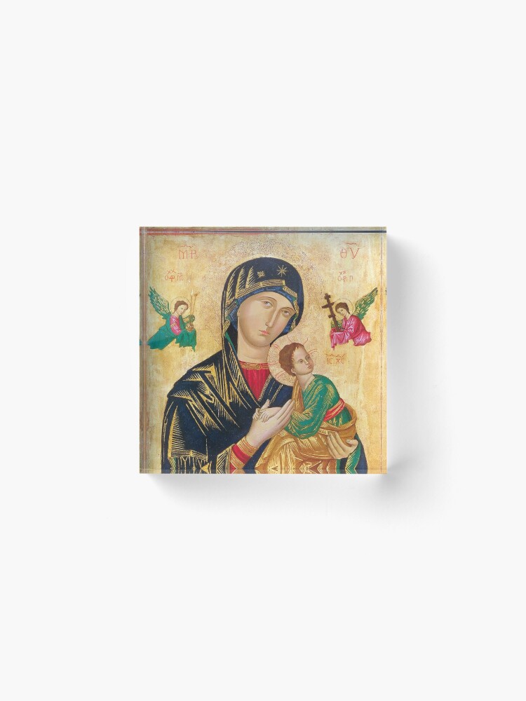 Alternate view of Our Lady of Perpetual Help 1 Acrylic Block
