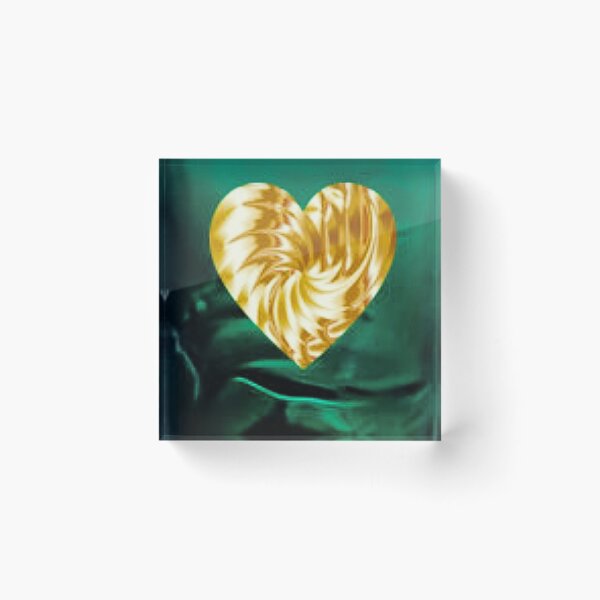 Item preview, Heart of Gold in glass designed and sold by Aquila Light Pictures.
