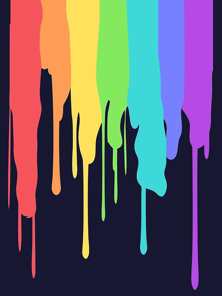 "Dripping Rainbow" Tshirt for Sale by SNG12 Redbubble dripping paint graphic tshirts