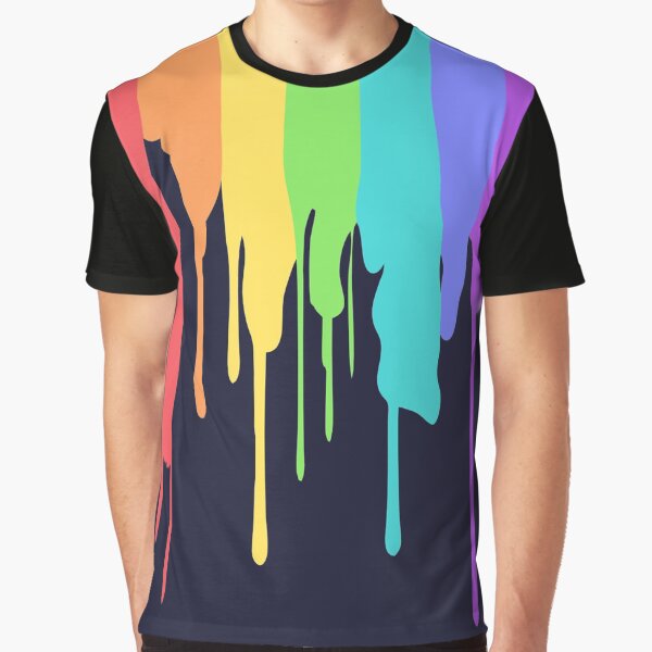"Dripping Rainbow" Tshirt for Sale by SNG12 Redbubble dripping paint graphic tshirts