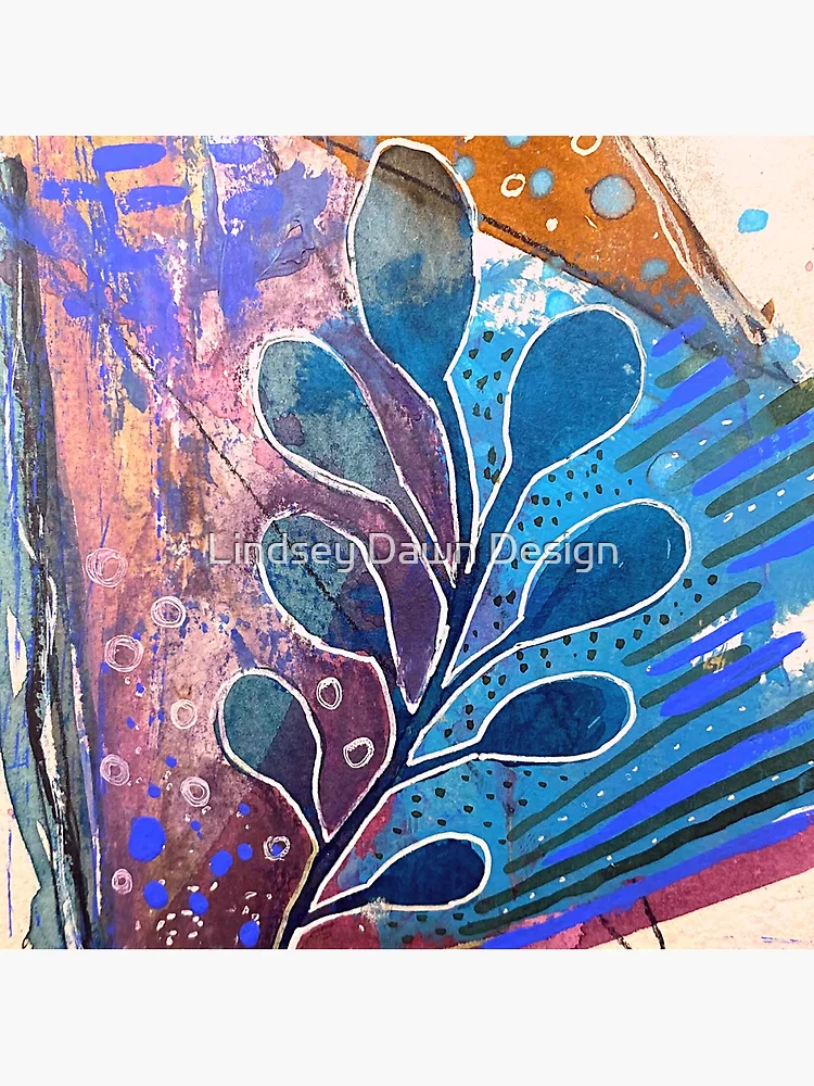 Thumbnail 4 of 4, Clock, Botanical Abstract designed and sold by Lindsey Dawn Design.