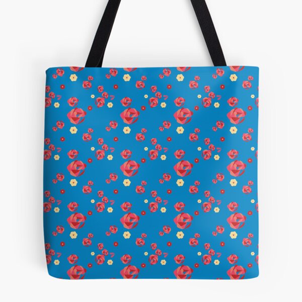 Item preview, Beautiful blue With Red Flowers designed and sold by Silky Diamond.