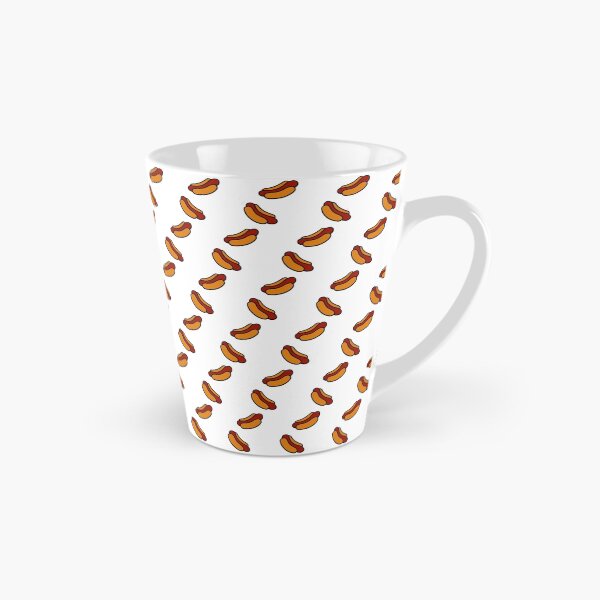 Item preview, Cartoon Hotdog repeated pattern designed and sold by KirbyKoolAid.