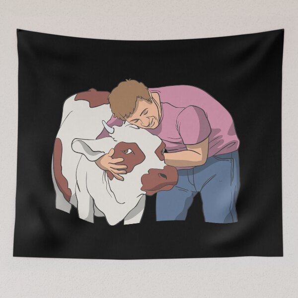 Item preview, Farmer hugs his cow designed and sold by Monkey Ful.