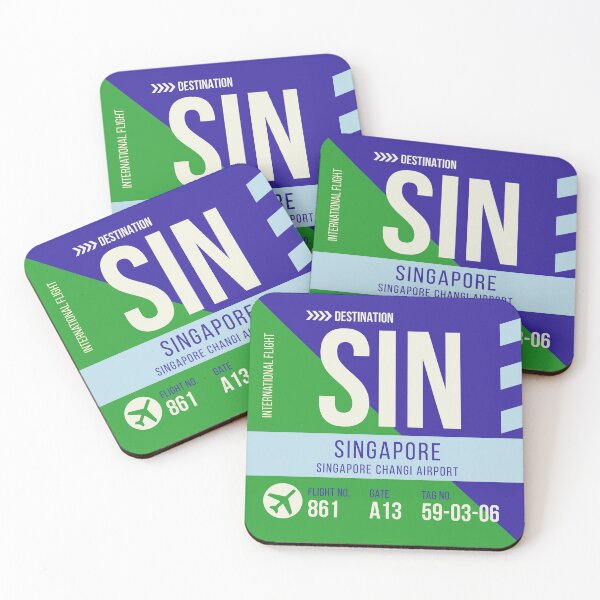Item preview, Singapore City Changi Airport Stylish Luggage Tag (SIN) designed and sold by SLAG-Creative.