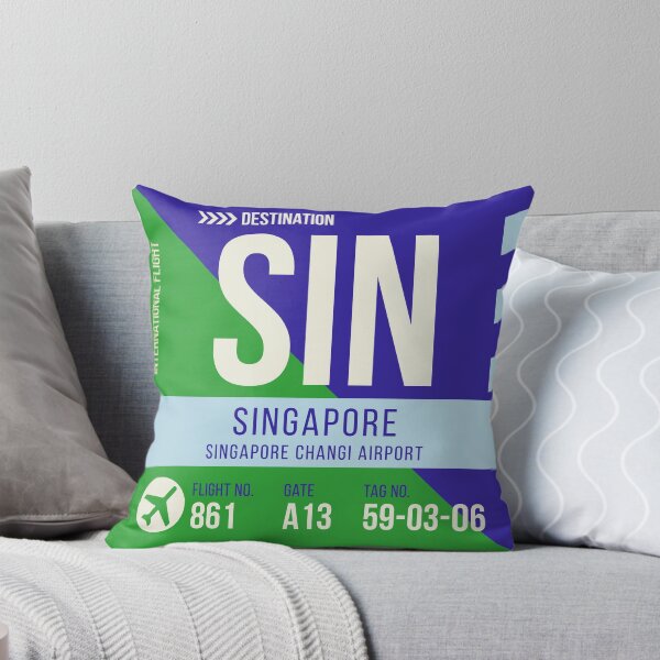 Item preview, Singapore City Changi Airport Stylish Luggage Tag (SIN) designed and sold by SLAG-Creative.