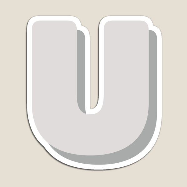Item preview, Letter U in Grey designed and sold by katiekreates.