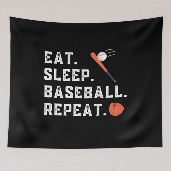 Item preview, Eat Sleep Baseball Repeat designed and sold by Sutra-Lotus-Co.