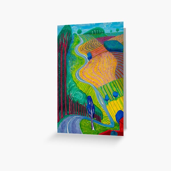 david hockney garrowby hill Greeting Card