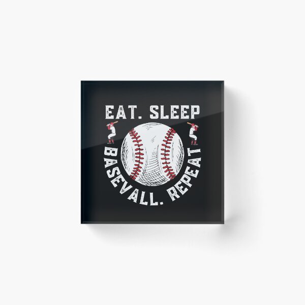Item preview, Eat Sleep Baseball Repeat designed and sold by Sutra-Lotus-Co.