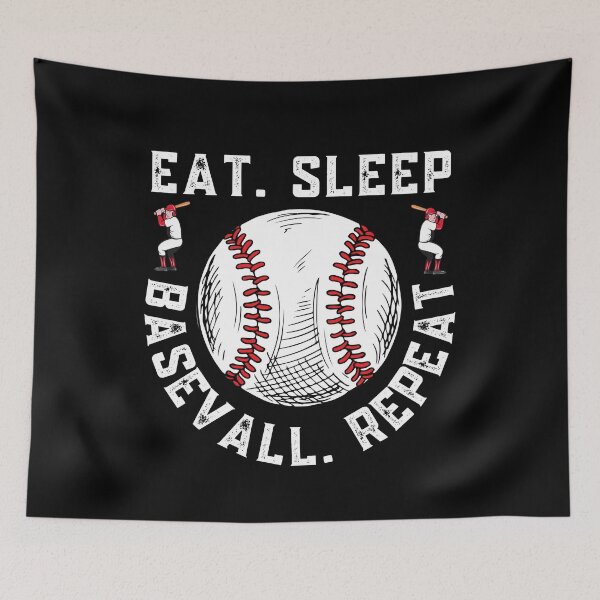 Item preview, Eat Sleep Baseball Repeat designed and sold by Sutra-Lotus-Co.