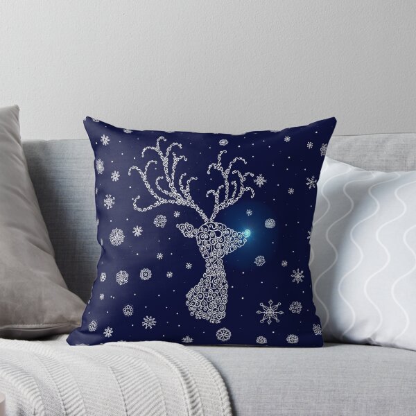 Item preview, Winter Snowy Glowing Reindeer Head designed and sold by Deborah Camp.