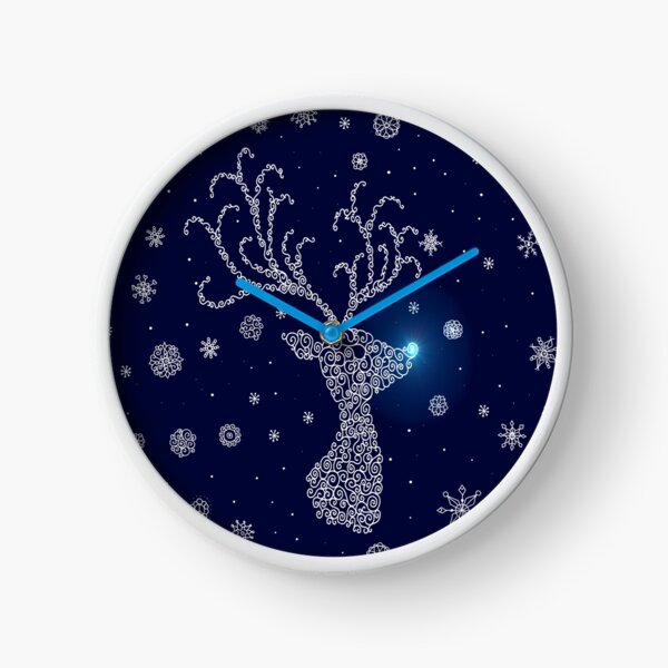 Item preview, Winter Snowy Glowing Reindeer Head designed and sold by Deborah Camp.