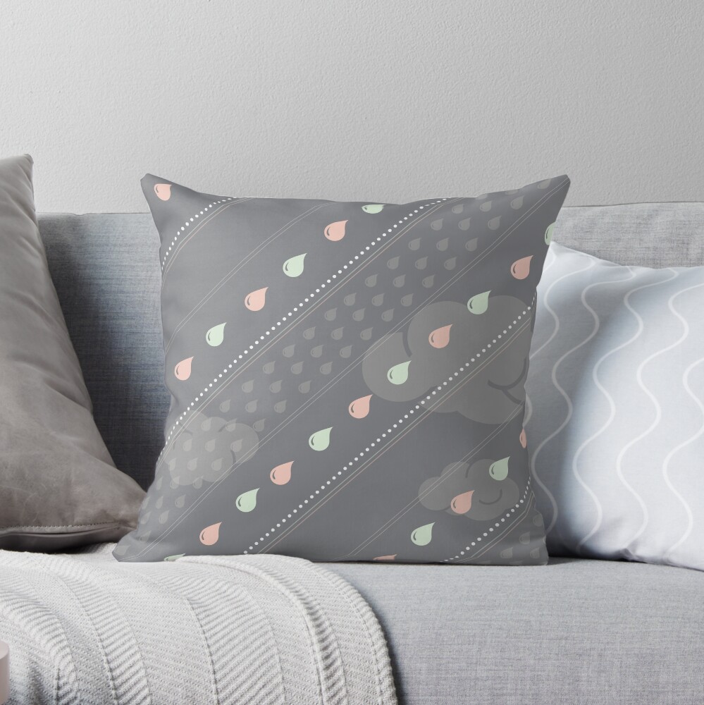 Confetti Rain Throw Pillow