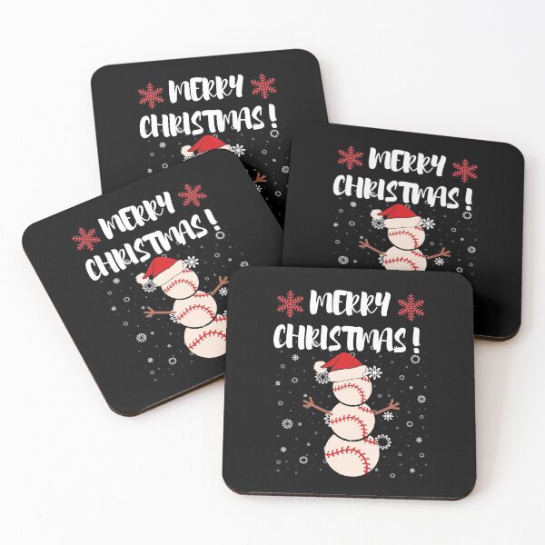 Item preview, Merry Christmas Baseball Illustration designed and sold by Sutra-Lotus-Co.