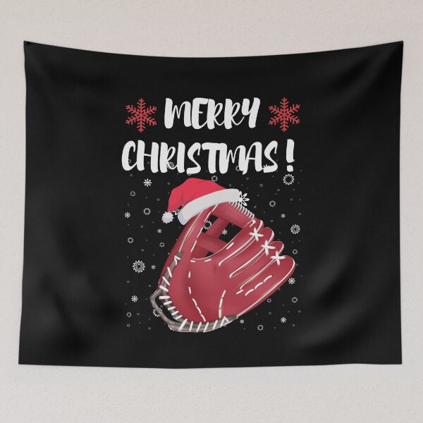Item preview, Merry Christmas Baseball Illustration designed and sold by Sutra-Lotus-Co.