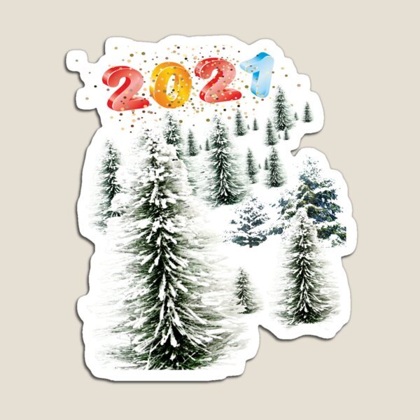 Item preview, Happy New year 2021 ,Nice Tree And Snow designed and sold by Memo911.
