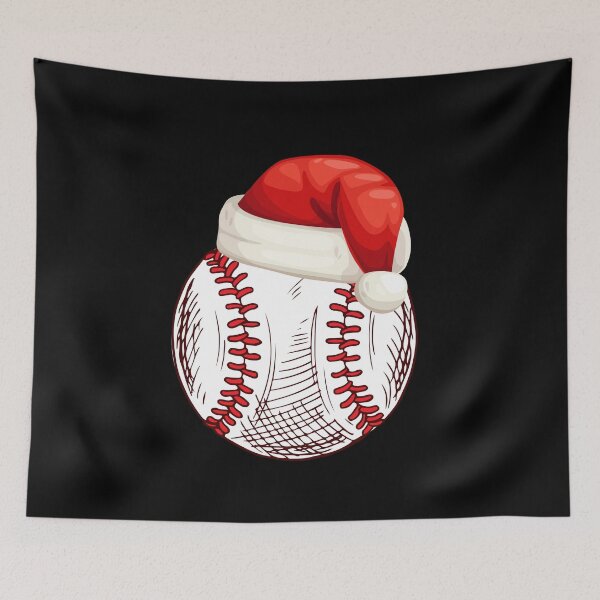 Item preview, Merry Christmas Baseball Illustration designed and sold by Sutra-Lotus-Co.
