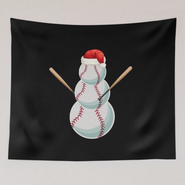 Item preview, Merry Christmas Baseball Illustration designed and sold by Sutra-Lotus-Co.