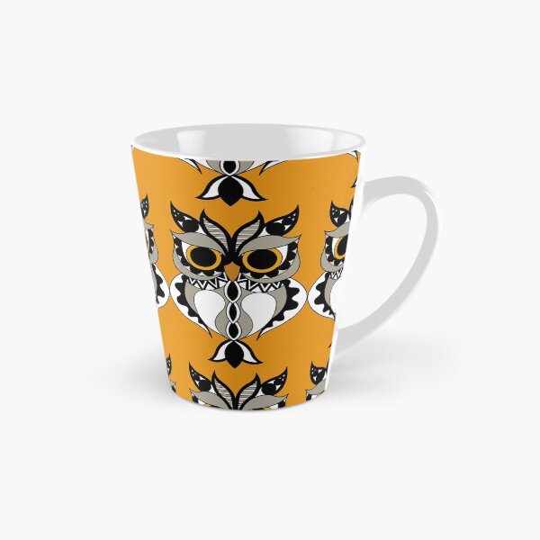 Item preview, Black and White Abstract Owl with Orange background  designed and sold by Jennykies.