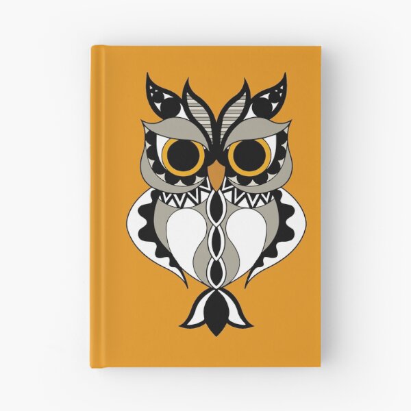 Item preview, Black and White Abstract Owl with Orange background  designed and sold by Jennykies.