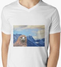 Inaccessible Pinnacle, Golden Eagle, Skye V-Neck T-Shirt