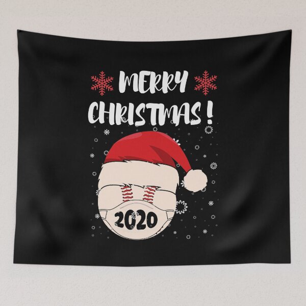 Item preview, Merry Christmas Baseball Illustration designed and sold by Sutra-Lotus-Co.