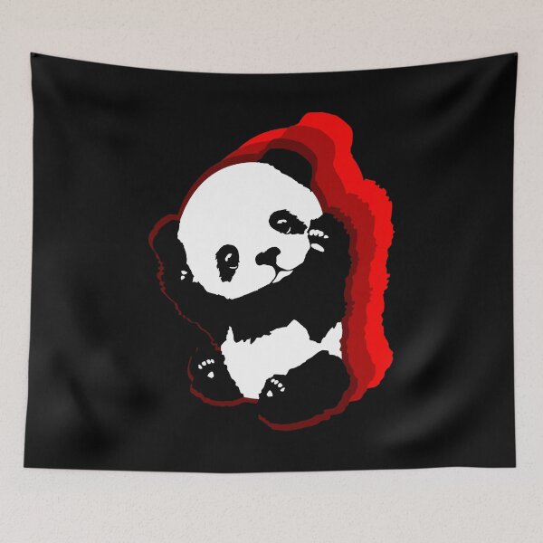 Item preview, A Cute Panda With Red Shadows Panda Love designed and sold by Paulina Vanlife.