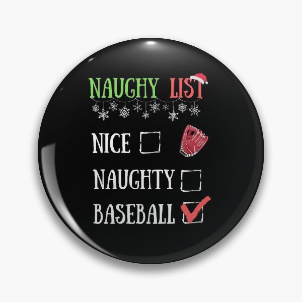Item preview, NIce Naughty Basebal Christmas Pajama designed and sold by Sutra-Lotus-Co.